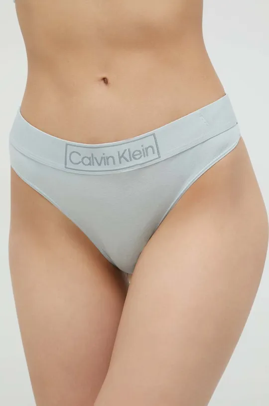 turkusowy Calvin Klein Underwear stringi Damski