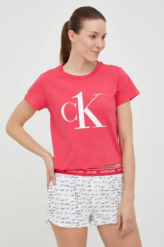 roza Pižama Calvin Klein Underwear Ženski