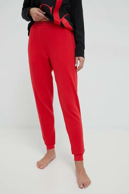 κόκκινο Παντελόνι πιτζάμας Calvin Klein Underwear Γυναικεία