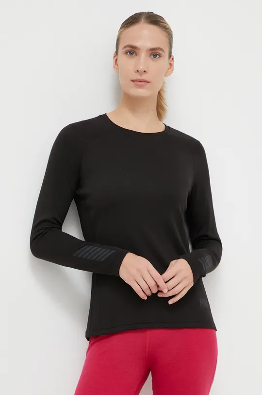 μαύρο Helly Hansen λειτουργικό μακρυμάνικο πουκάμισο Lifa Active Γυναικεία
