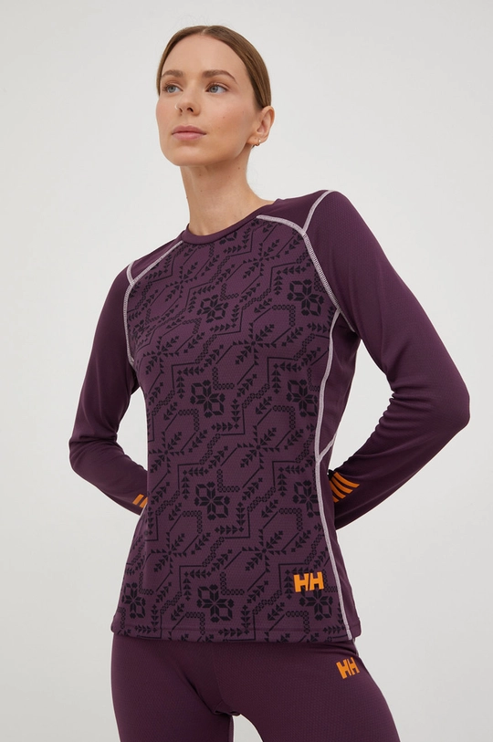 фіолетовий Helly Hansen Функціональний лонгслів Lifa Active Graphic Жіночий