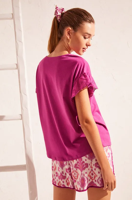 ροζ Βαμβακερή πιτζάμα μπλουζάκι women'secret Mix & Match