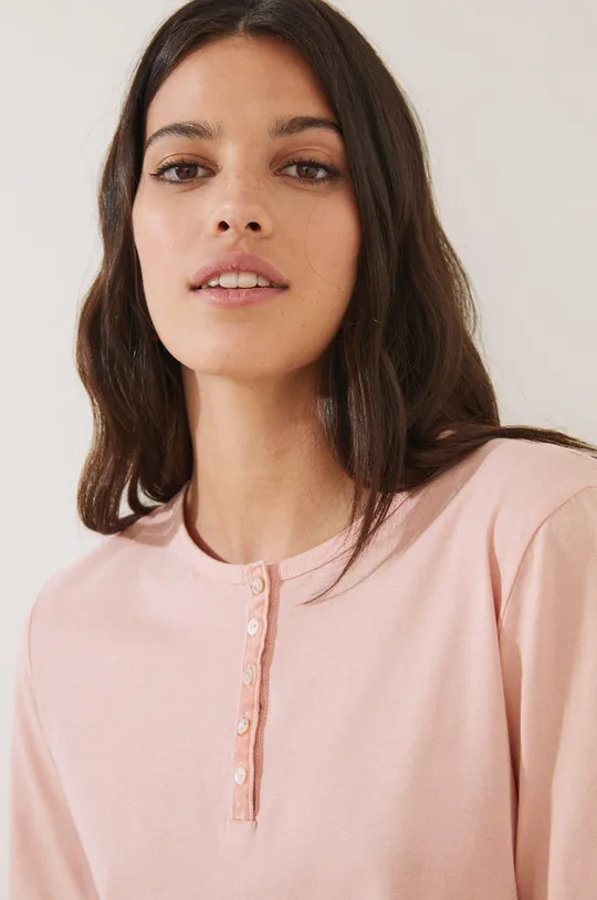 ροζ Βαμβακερή μπλούζα πιτζάμας με μακριά μανίκια women'secret Mix & Match