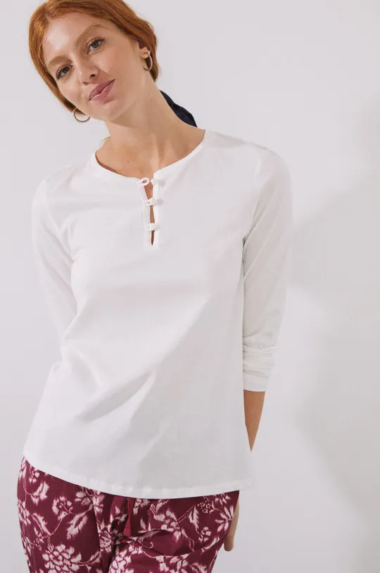 Βαμβακερή μπλούζα πιτζάμας με μακριά μανίκια women'secret Mix & Match