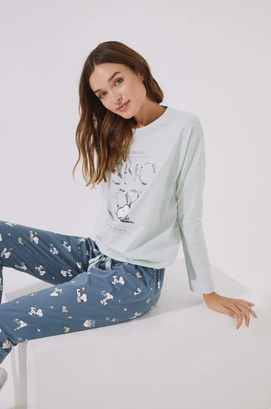 τιρκουάζ Βαμβακερές πιτζάμες women'secret Snoopy