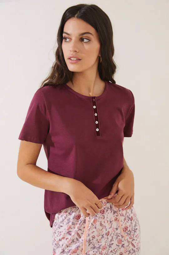 Βαμβακερή πιτζάμα μπλουζάκι women'secret Mix & Match  100% Βαμβάκι