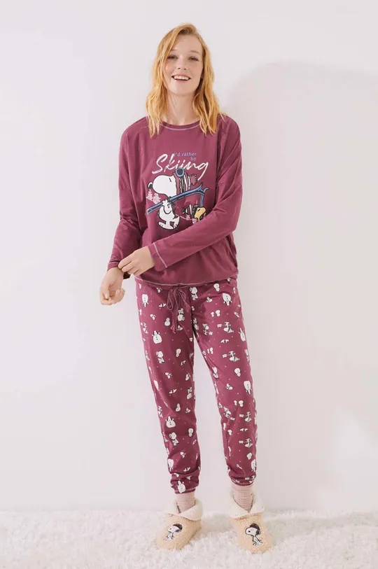 women'secret pamut pizsama Snoopy Ski Női
