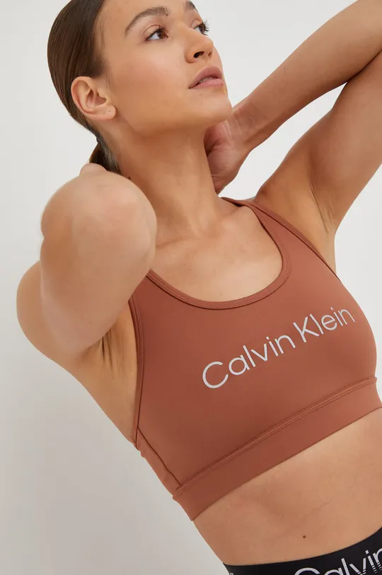 smeđa Sportski grudnjak Calvin Klein Performance