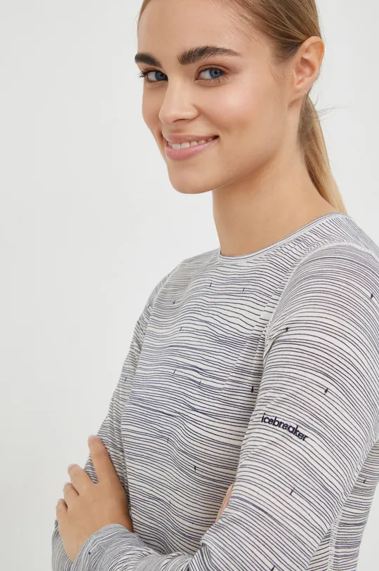 γκρί Λειτουργικό μακρυμάνικο πουκάμισο Icebreaker Merino 200 Oasis Γυναικεία