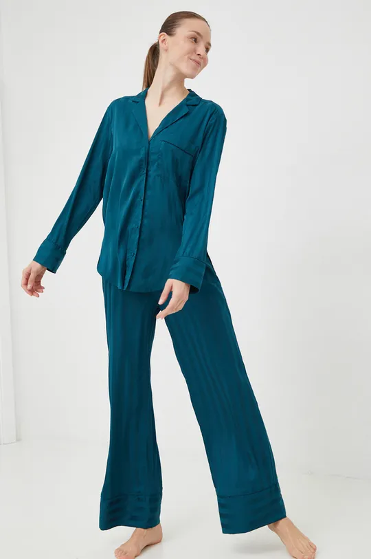 Pyžamové nohavice Abercrombie & Fitch zelená