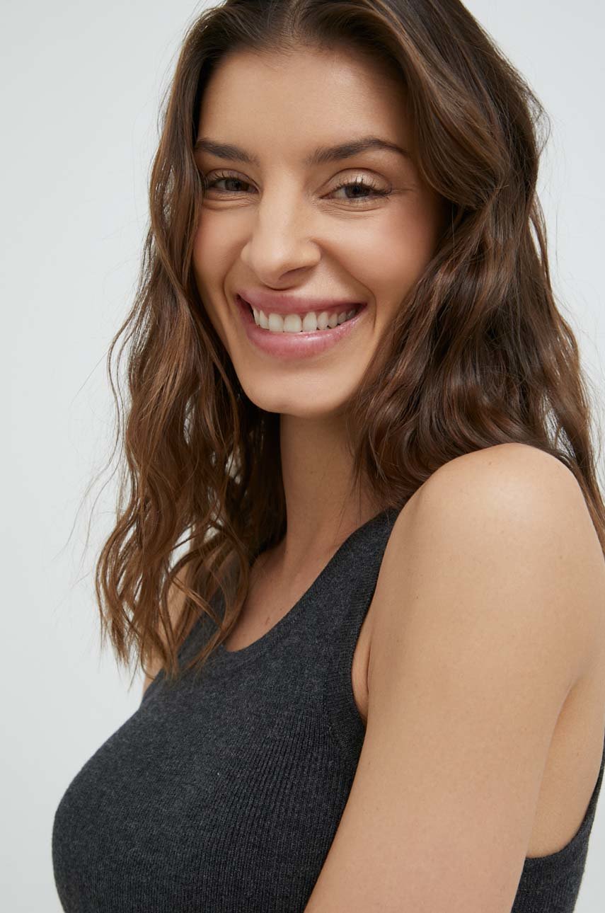 Calvin Klein Underwear top wełniany lounge kolor szary