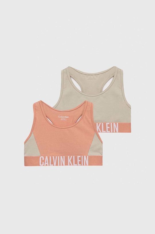 oliwkowy Calvin Klein Underwear biustonosz dziecięcy 2-pack Dziewczęcy