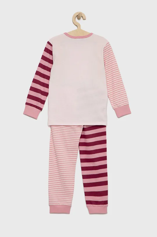 United Colors of Benetton piżama bawełniana dziecięca różowy