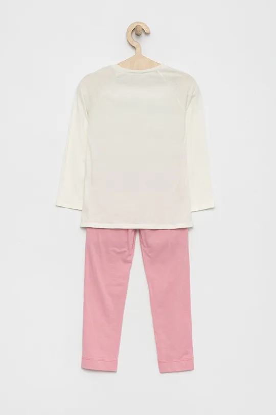 United Colors of Benetton piżama bawełniana dziecięca różowy