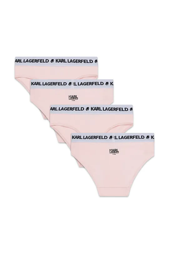 różowy Karl Lagerfeld figi dziecięce (4-pack) Dziewczęcy