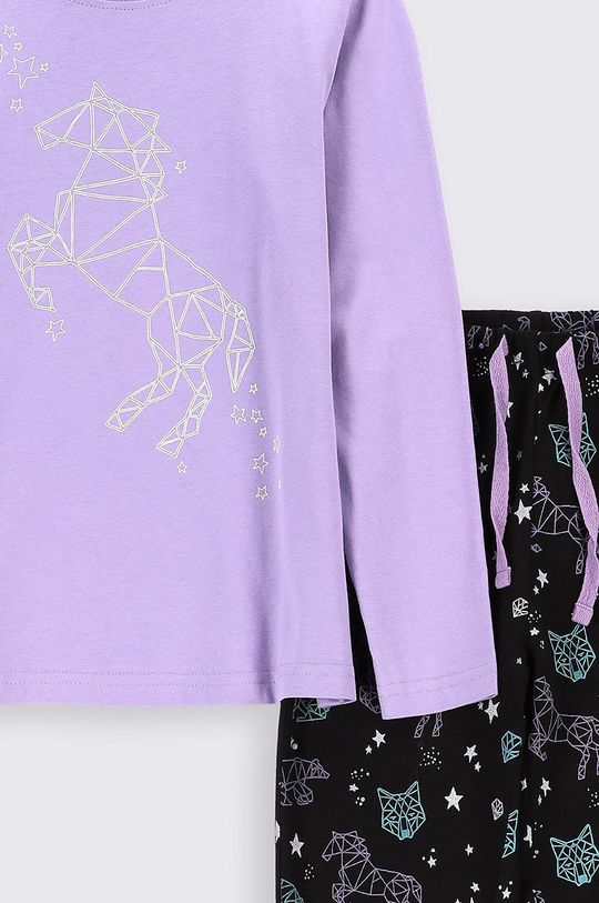 Coccodrillo piżama bawełniana dziecięca multicolor
