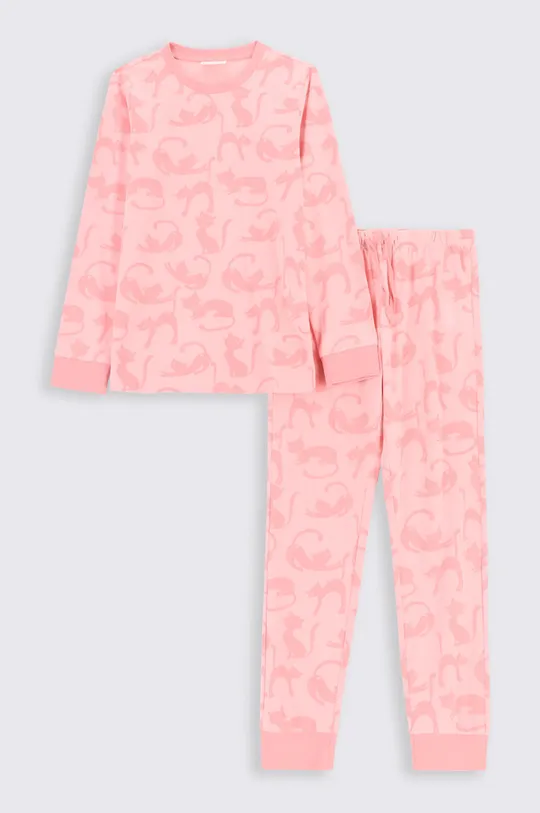 ružová Detské bavlnené pyžamo Coccodrillo Dievčenský