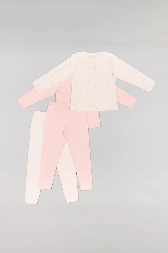 Παιδικές βαμβακερές πιτζάμες zippy ροζ