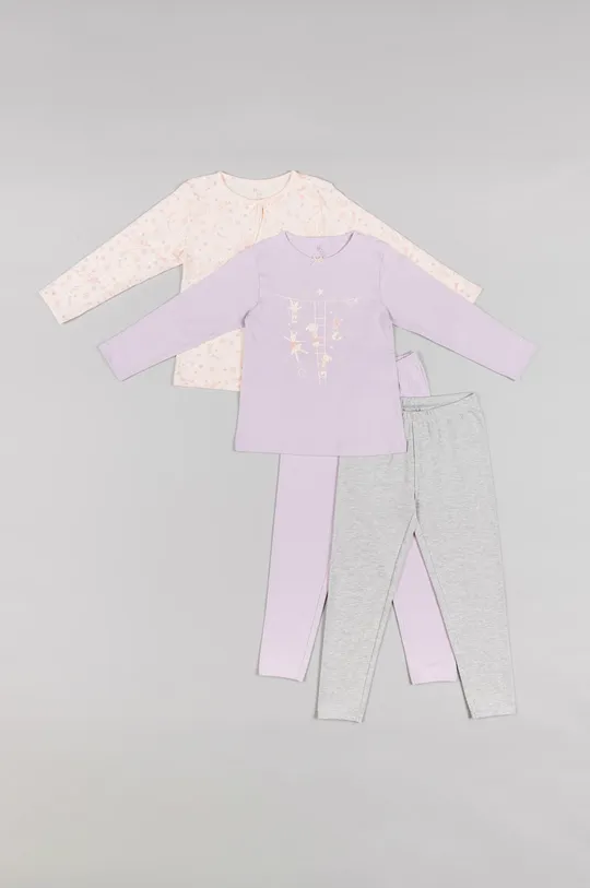 fioletowy zippy piżama dziecięca Dziewczęcy