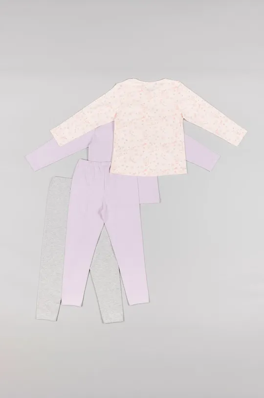 zippy piżama dziecięca fioletowy