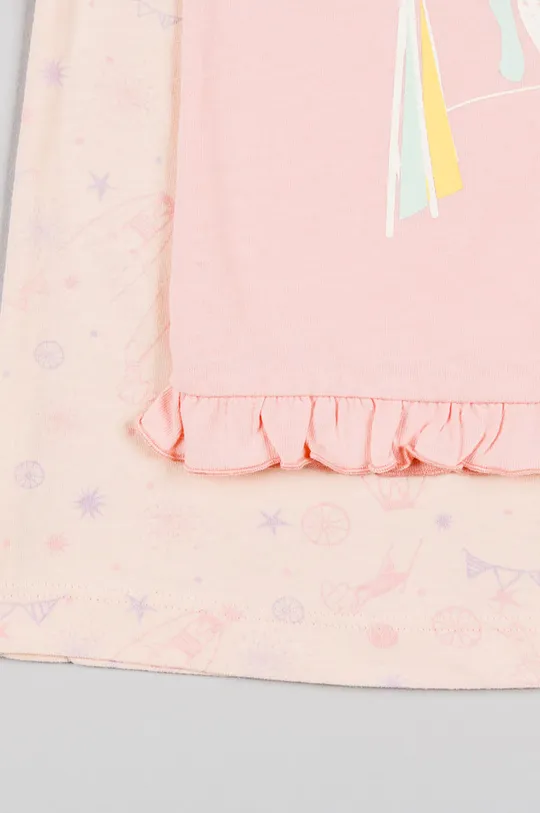 różowy zippy piżama bawełniana dziecięca
