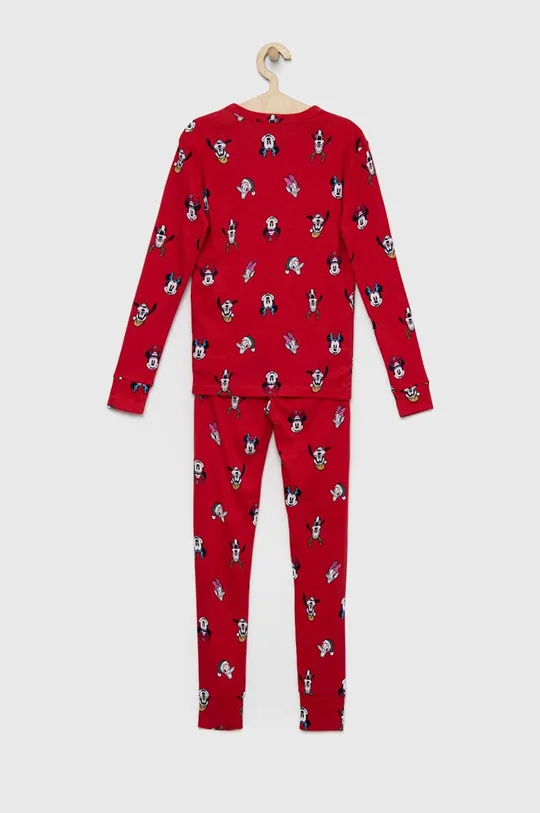 Dječja pamučna pidžama GAP crvena