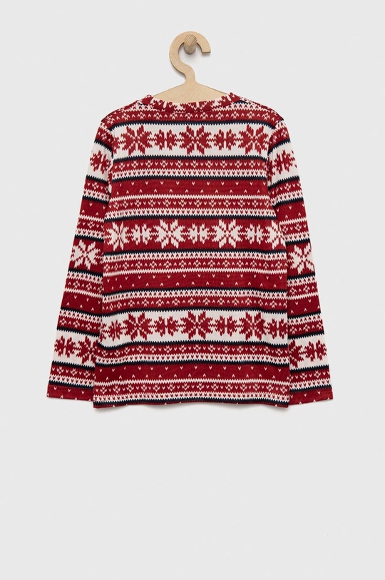 Abercrombie & Fitch longsleeve piżamowy dziecięcy bordowy