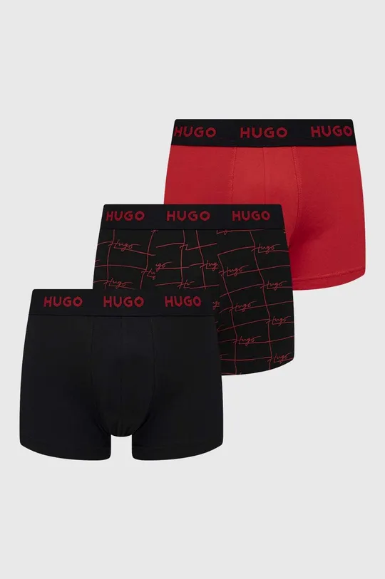 czerwony HUGO bokserki 3-pack Męski