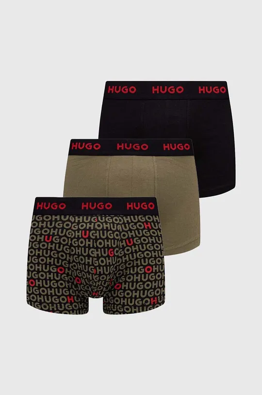 HUGO bokserki 3-pack wzorzyste zielony 50480170