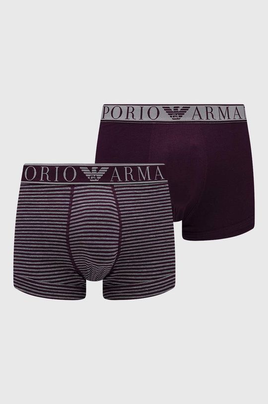 ciemny fioletowy Emporio Armani Underwear bokserki 2-pack Męski