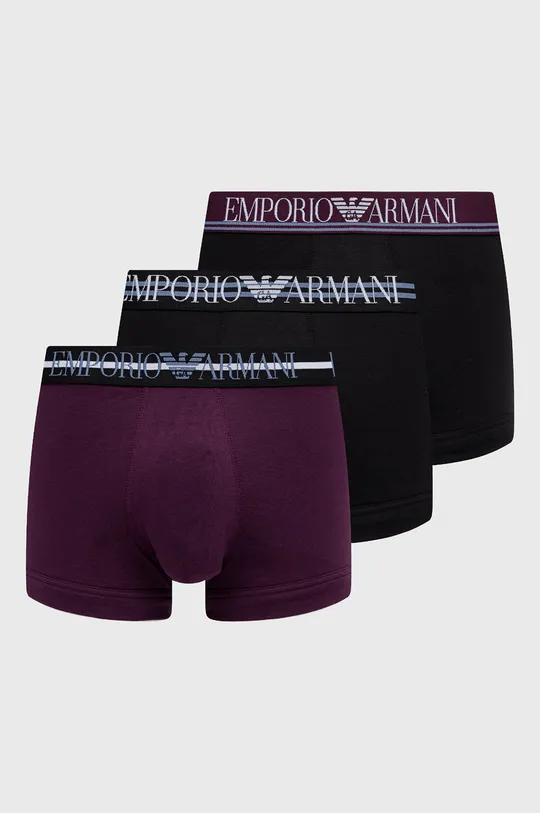 čierna Boxerky Emporio Armani Underwear (3-pak) Pánsky
