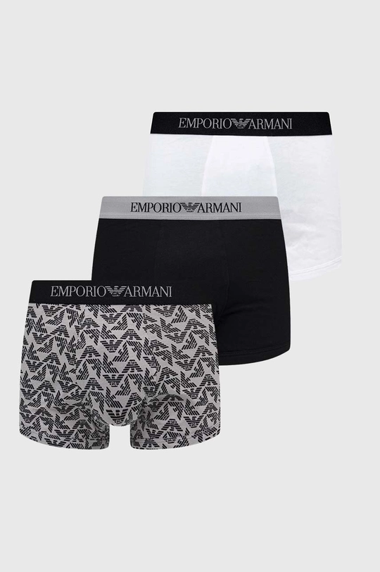 чёрный Хлопковые боксёры Emporio Armani Underwear 3 шт Мужской