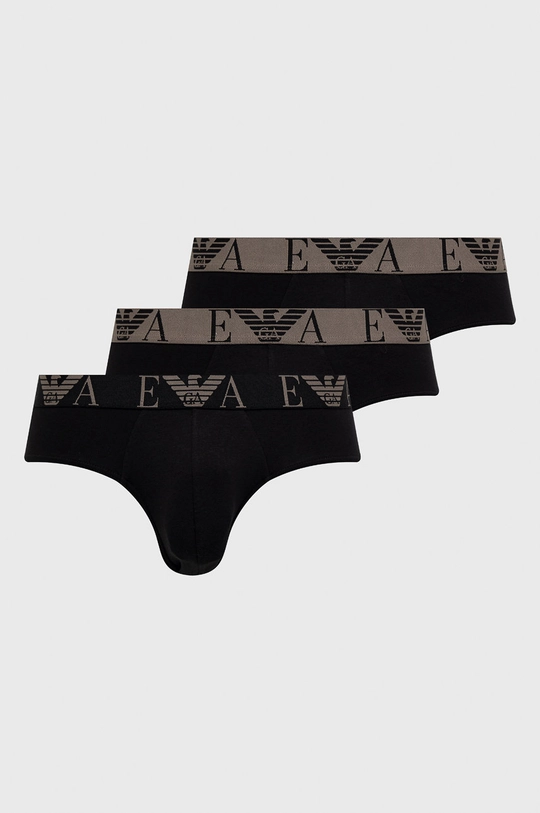 czarny Emporio Armani Underwear slipy 111734.2F715 (3-pack) Męski