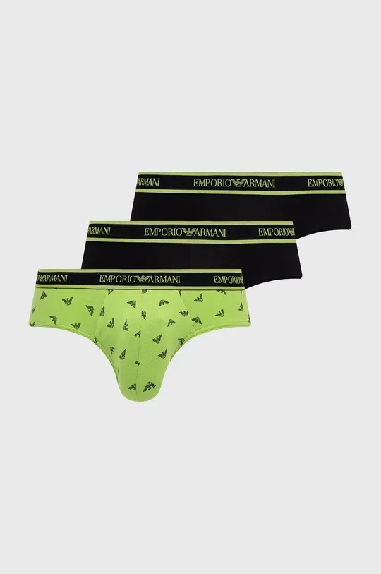 czarny Emporio Armani Underwear slipy 111734.2F717 (3-pack) Męski