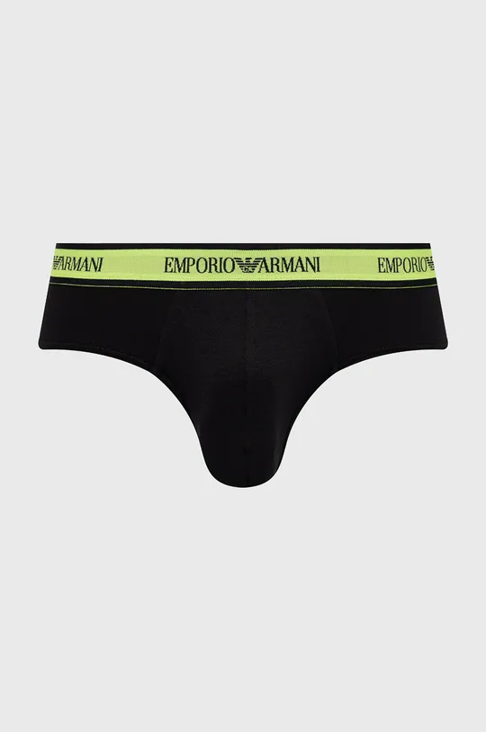 Slipy Emporio Armani Underwear (3-pak)  Základná látka: 95% Bavlna, 5% Elastan Elastická manžeta: 86% Polyester, 14% Elastan