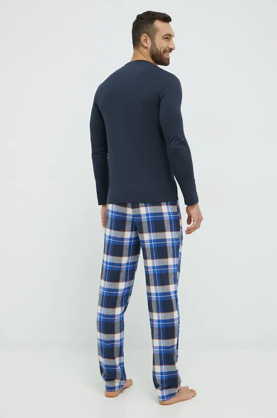 Bavlnené pyžamo Emporio Armani Underwear tmavomodrá