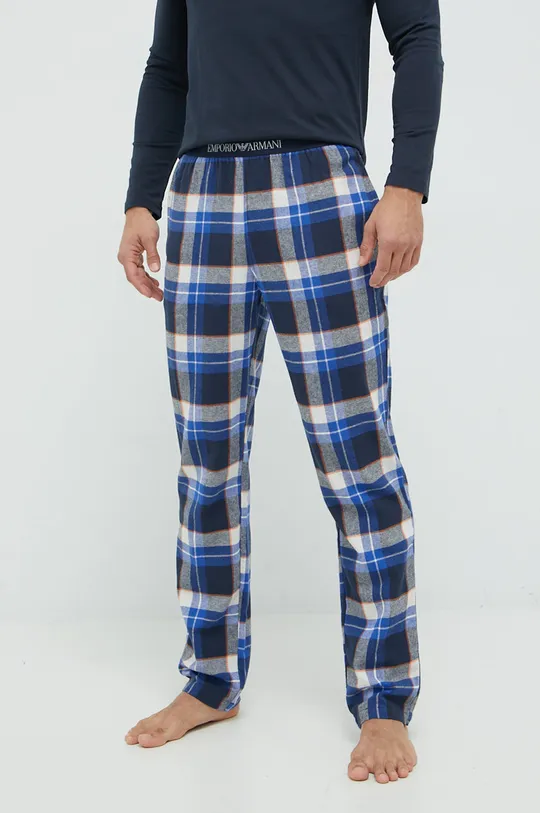 tmavomodrá Bavlnené pyžamo Emporio Armani Underwear
