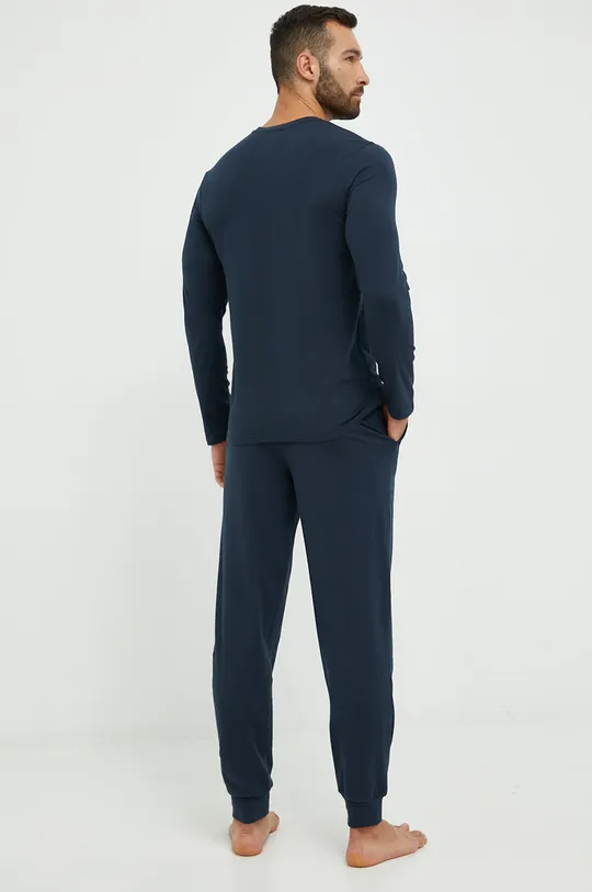 Pižama Emporio Armani Underwear mornarsko modra