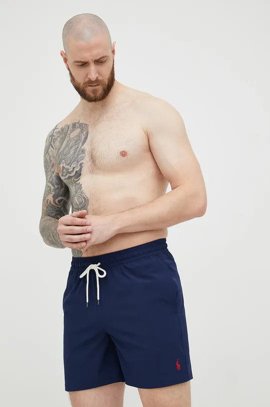 Kratke hlače za kopanje Polo Ralph Lauren mornarsko modra