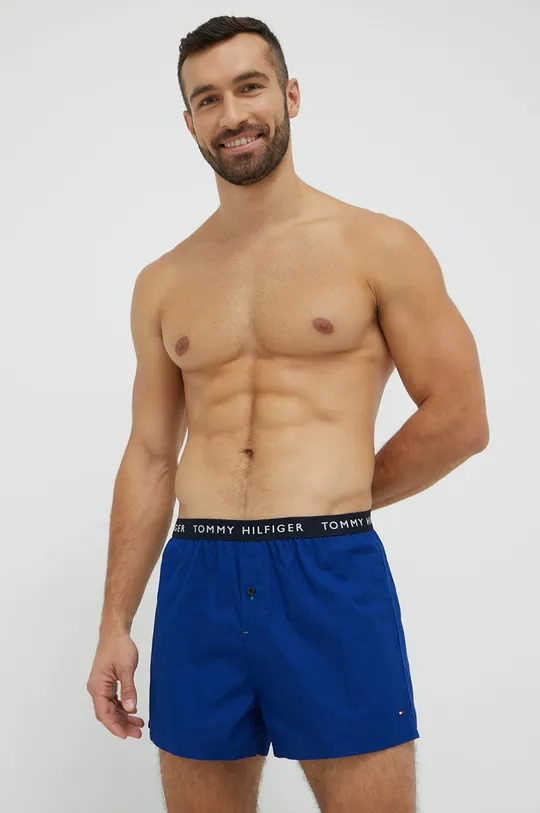 niebieski Tommy Hilfiger bokserki bawełniane (3-pack) Męski