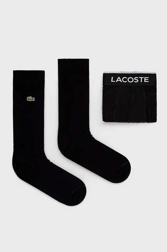 fekete Lacoste boxeralsó és zokni Férfi