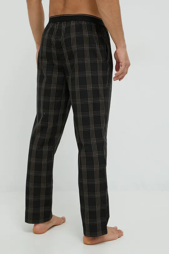 Βαμβακερό παντελόνι πιτζάμα BOSS μαύρο