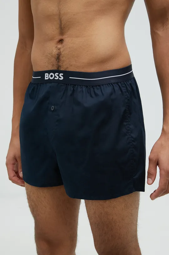 Bavlnené boxerky BOSS 2-pack tmavomodrá