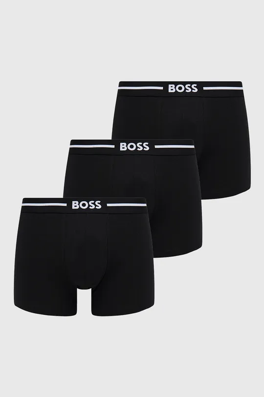 μαύρο Μποξεράκια BOSS 3 - Pack Ανδρικά