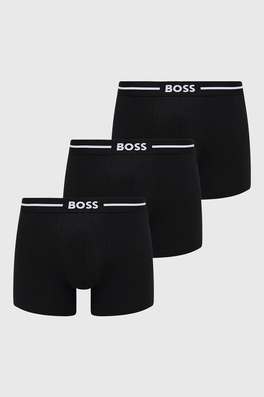 černá Boxerky BOSS 3 - Pack Pánský