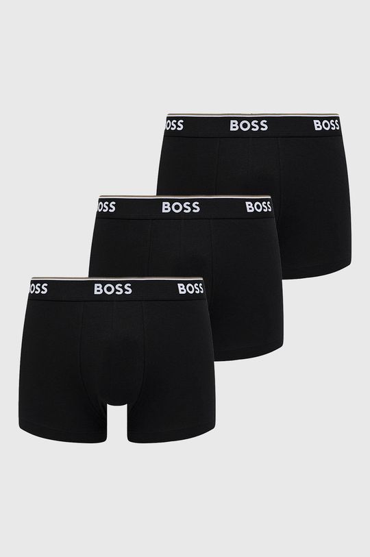 černá Boxerky BOSS 3 - Pack Pánský