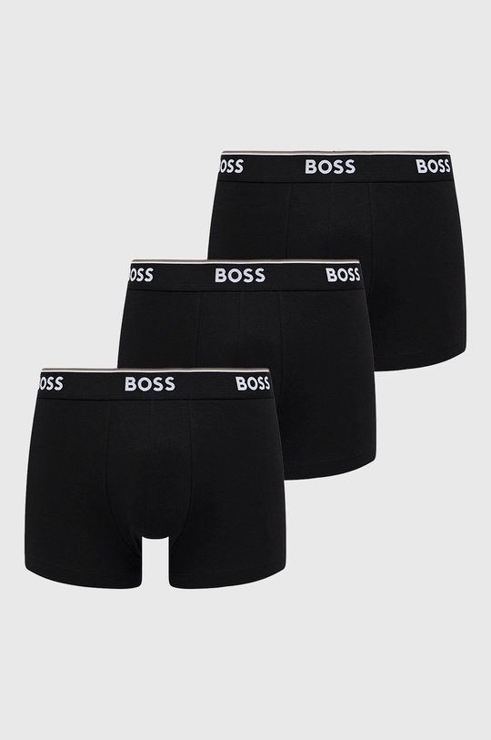 μαύρο Μποξεράκια BOSS 3 - Pack Ανδρικά