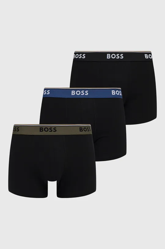 czarny BOSS bokserki (3-pack) Męski