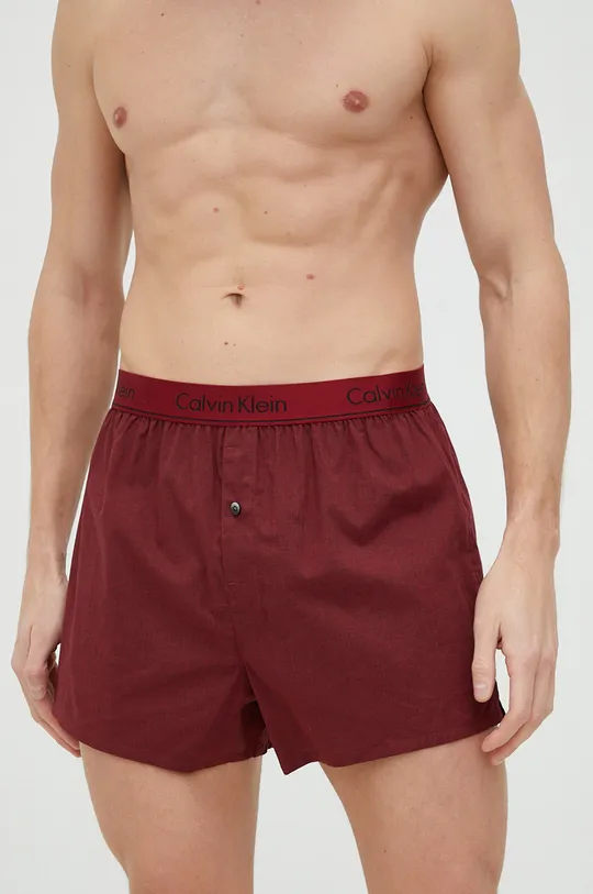 Βαμβακερό μποξεράκι Calvin Klein Underwear 2-pack κόκκινο