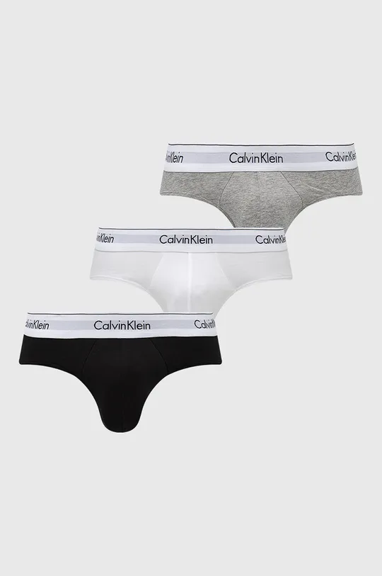 szary Calvin Klein Underwear slipy (3-pack) Męski